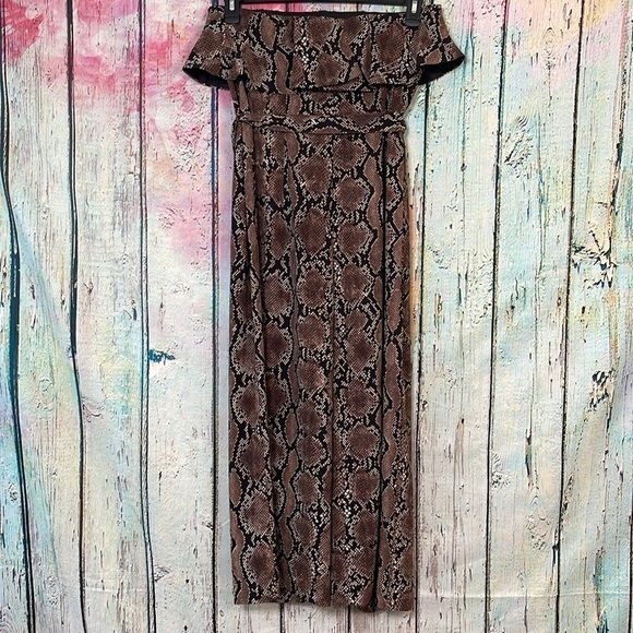 Aritzia Babaton Flutter Jumpsuit Snake 10 - Picture 3 of 5